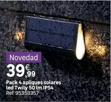 Solares - Pack 4 Apliques  Led Twily 50 Lm Ip54