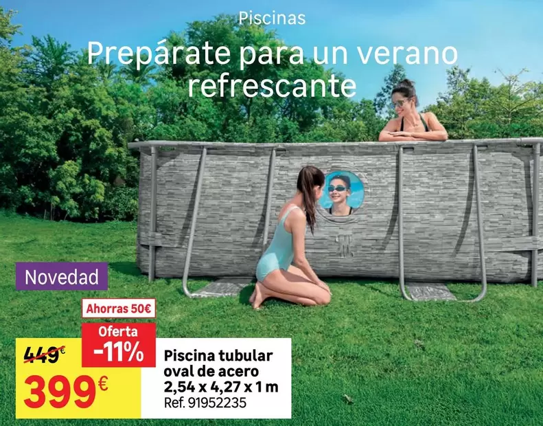 Piscina Tubular Oval De Acero