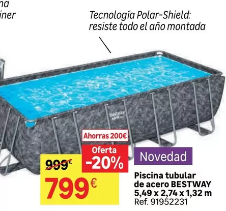 Bestway - Piscina Tubular De Acero