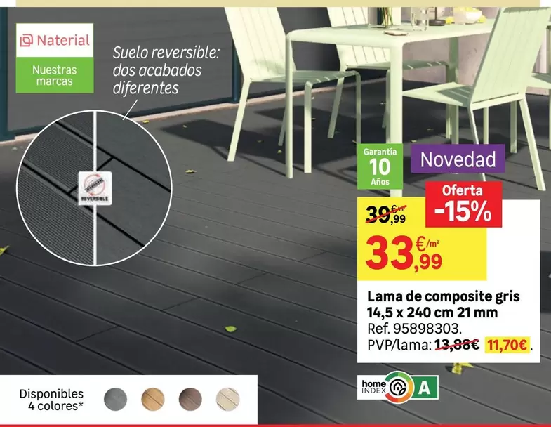 home - Lama De Composite Gris