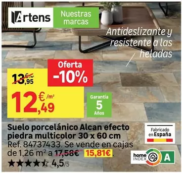 home - Suelo Porcelanico Electo Piedra Multicolor 30 X 60 Cm