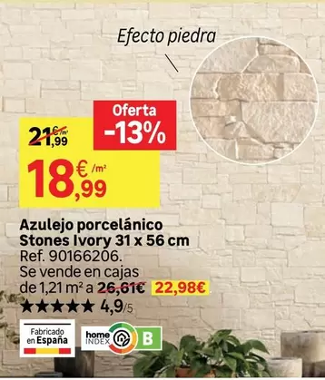 home - Azulejo Porcelanico Stones Ivory