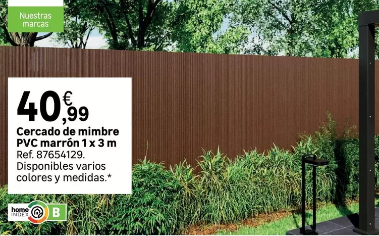 PVC - Cercado De Mimbre Pvc Marron 1x3m