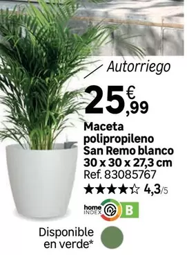 san - Maceta Polipropileno San Remo Blanco
