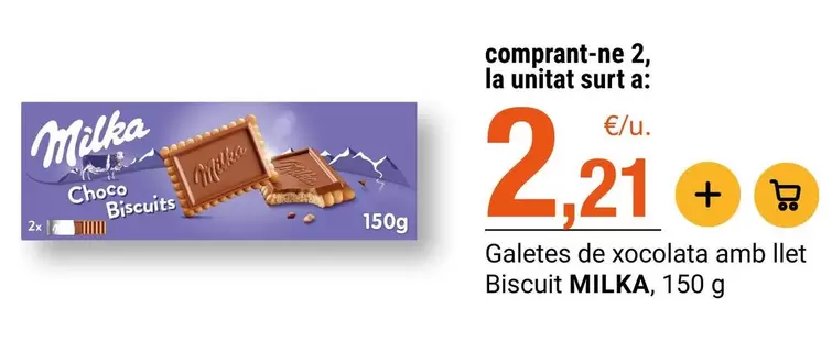 Milka - Galletas De Xocolata Amb Llet Biscuit