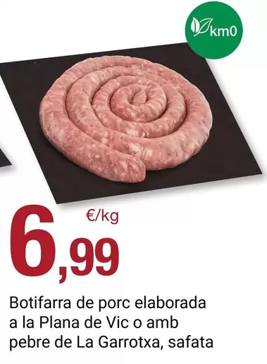 garrotxa - Botifarra De Porc Elaborada A La Plana De Vic O Amb Pebre De La Garrotxa, Safata