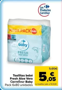 Carrefour Baby - Toallitas Bebé Fresh Aloe Vera