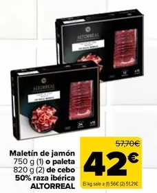 Altorreal - Maletín De Jamón O Paleta De Cebo 50% Raza Iberica