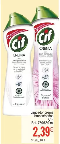 Cif - Limpiador Crema Branco/Baños