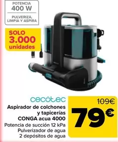 Cecotec - Aspirador De Colchones Y Tapicerias Conga Acua 4000