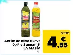 La Masía - Aceite De Oliva Suave 0,4° O Sumum 1°