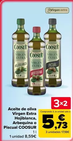 Coosur - Aceite De Oliva Virgen Extra Hojiblanca, Arbequina O Piscual