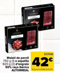 Altorreal - Maletí De Pernil O Espatlla D'Engreix 50% Raça Ibèrica