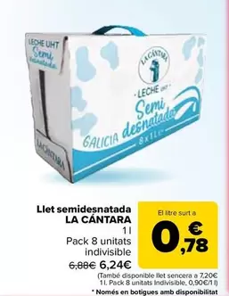 La Cántara - Llet Semidesnatada
