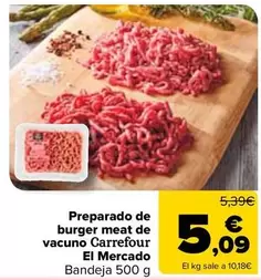 carrefour - Preparado De Burger Meat De Vacuno Carrefour El Mercado