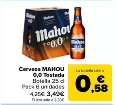 Mahou - Cerveza 0,0 Tostada