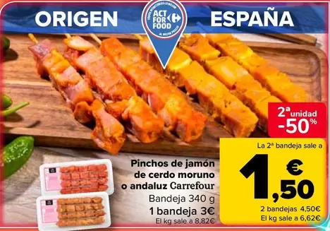 carrefour - Pinchos De Jamon De Cerdo Moruno O Andalz