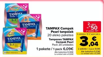 Tampax - Compak Pearl Tanpoiak