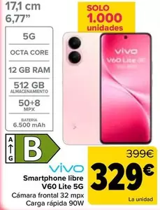 Vivo - Smartphone Libre V60 Lite 5G