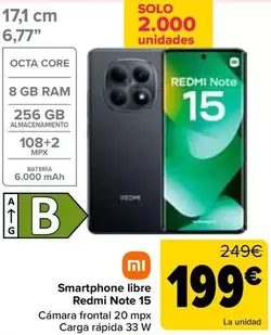 Xiaomi - Smartphone Libre Redmi Note 15