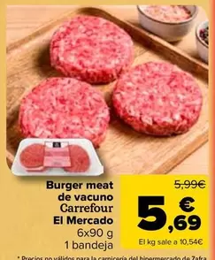 Carrefour El Mercado - Burger Meat De Vacuno