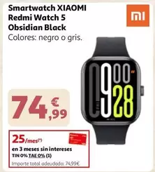 Xiaomi - Smartwatch Redmi Watch 5 Obsidian Black