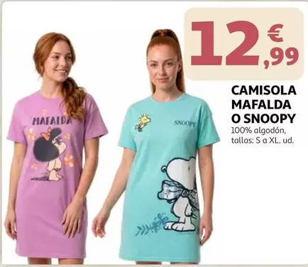snoopy - Camisola Mafalda O Snoopy