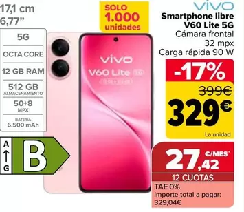 Vivó - Smartphone Libre V60 Lite 5G