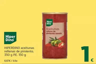 Hiperdino - Aceitunas Rellenas De Pimienta