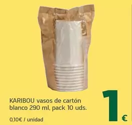 Karibou - Vasos De Cartón Blanco