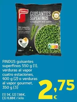 Findus - Guisantes Superfinos, Verduras Al Vapor Cuatro Estaciones O Verduras Al Vapor Gourmet