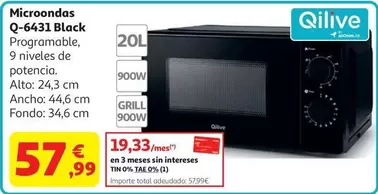 Qilive - Microondas Q-6431 Black