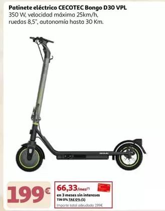 cecotec - Patinete Eléctrico Bongo D30 Vpl