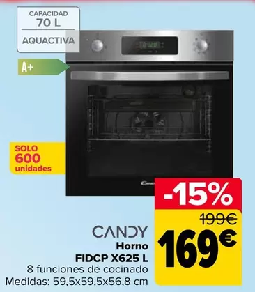 Candy - Horno FIDCP X625 L