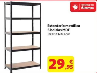 Estantería Metalica 5 Baldas MDF 