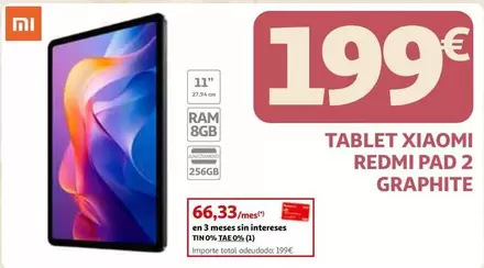 Xiaomi - Tablet Redmi Pad 2 Graphite