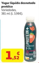 Y. LIQUIDO DESN. PROTEICO S/AZU.AÑAD.FRESA AUCHAN 381 ML