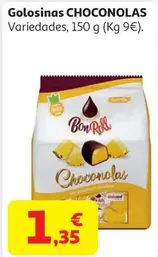 GOLOSINA FRESA CHOCO NEGRO CHOCONOLAS 150 GRS
