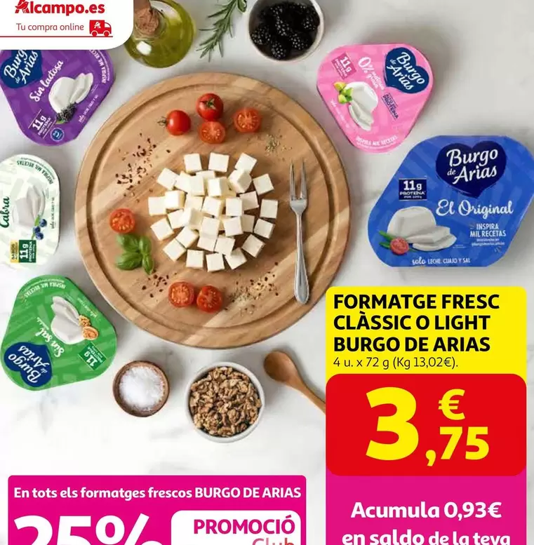 Burgo de Arias - Formatge Fresc Clàssic O Light