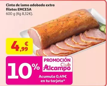 Emcesa - Cinta De Lomo Adobada Extra Filetes