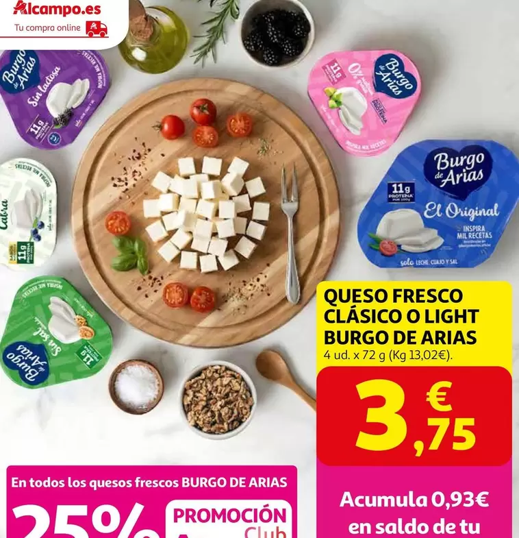 Burgo de Arias - Queso Fresco Clasico O Light