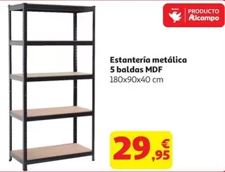 alcampo - Estantería Metalica 5 Baldas Mdf
