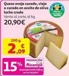 alcampo - Queso Oveja Curado, Viejo O Curado En Aceite De Oliva Leche Cruda
