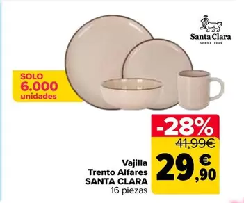 Santa Clara - Vajilla Trento Alfares 