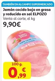 JAMON COCIDO BAJO EN GRASA Y R/EN SAL EL POZO LONCHAS