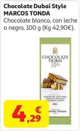 CHOCOLATE CON LECHE DUBAI STYLE MARCOS TONDA 100 G