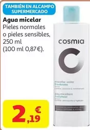 AGUA MICELAR FRESCURA PIELES NORMALES COSMIA 250ML
