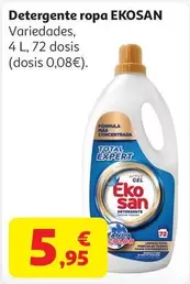 DETERGENTE ROPA COLOR EKOSAN 72 DS