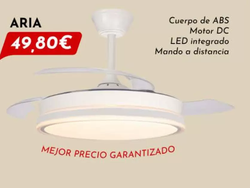 Aria Cuerpo De ABS Motor DC LED Integrado Mando A Distancia