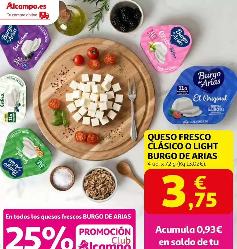 Burgo de Arias - Queso Fresco Clasico O Light